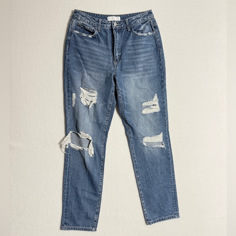 Vervet size 28 Distressed Blue Boyfriend Jeans - Picture 3 of 4